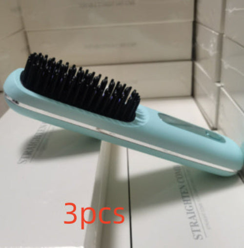 2 In 1 Straight Hair Comb Wireless Hair Straightener Brush Hair Fast