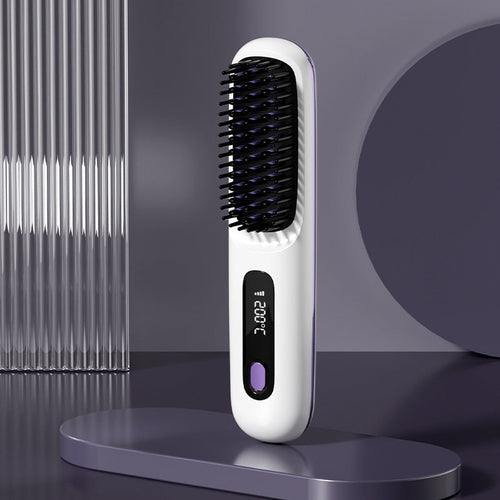 2 In 1 Straight Hair Comb Wireless Hair Straightener Brush Hair Fast