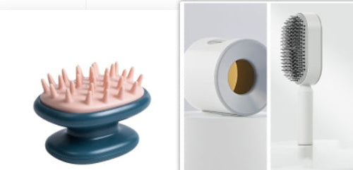 Silicone Head Body Scalp Massage Shampoo Brush Multiple Color Promote