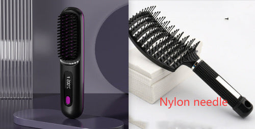 2 In 1 Straight Hair Comb Wireless Hair Straightener Brush Hair Fast