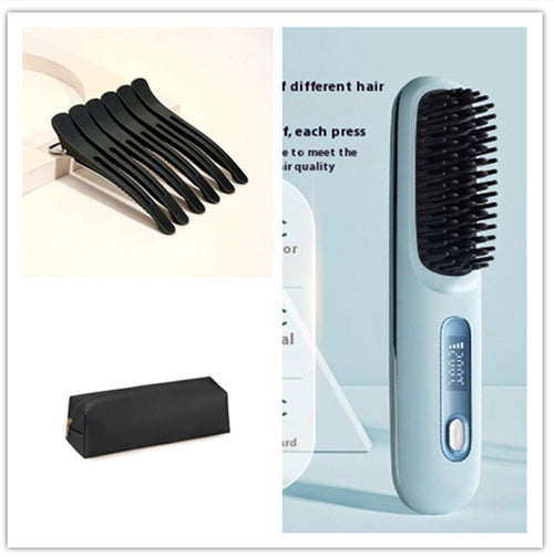 2 In 1 Straight Hair Comb Wireless Hair Straightener Brush Hair Fast